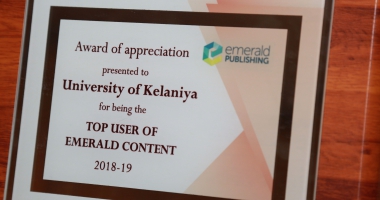 Award of top user of Emerald content 2018/2019